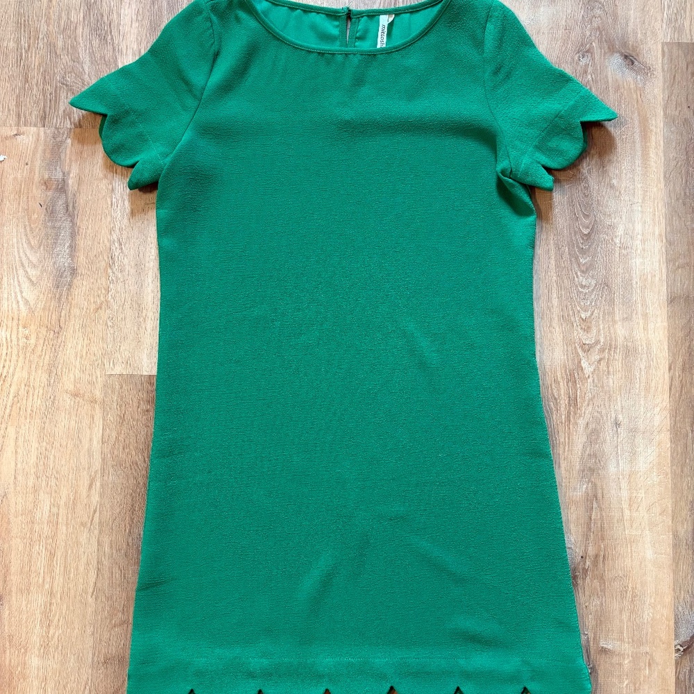 Emerald Green Scalloped Dress